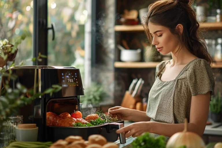 Electric indoor grill with air fryer