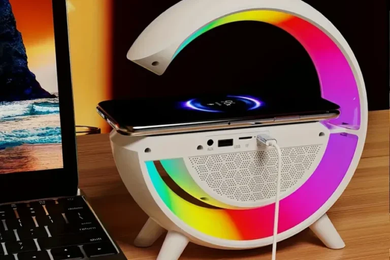 LED clock lamp with wireless charger